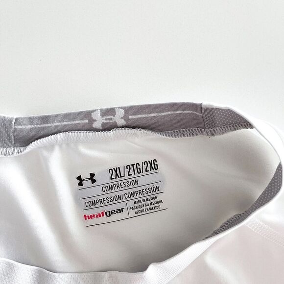 Under Armour Mens Compression HeatGear Tank Top White Size 2XL - Picture 3 of 7